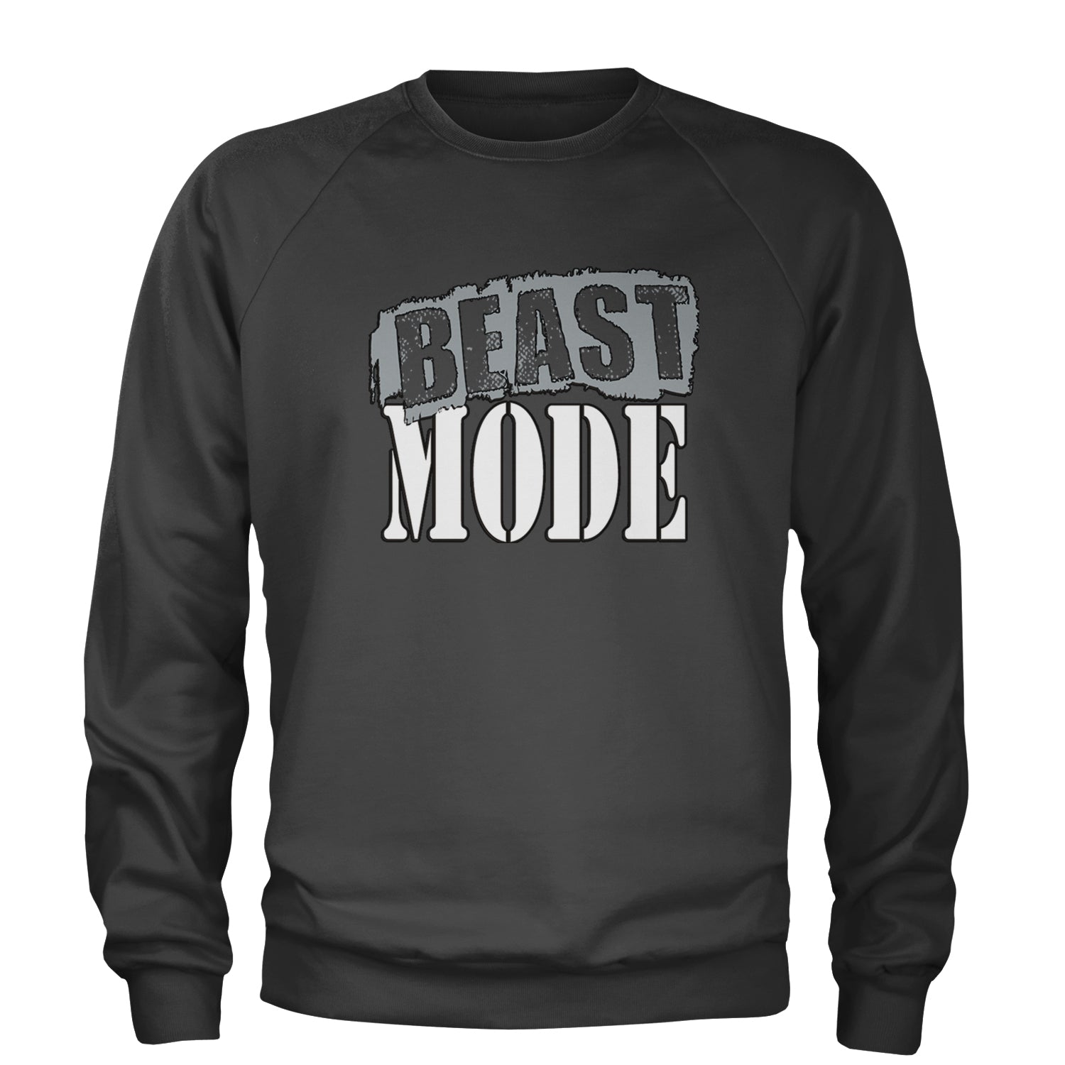 Beast Mode Training Gym Workout Adult Crewneck Sweatshirt Black