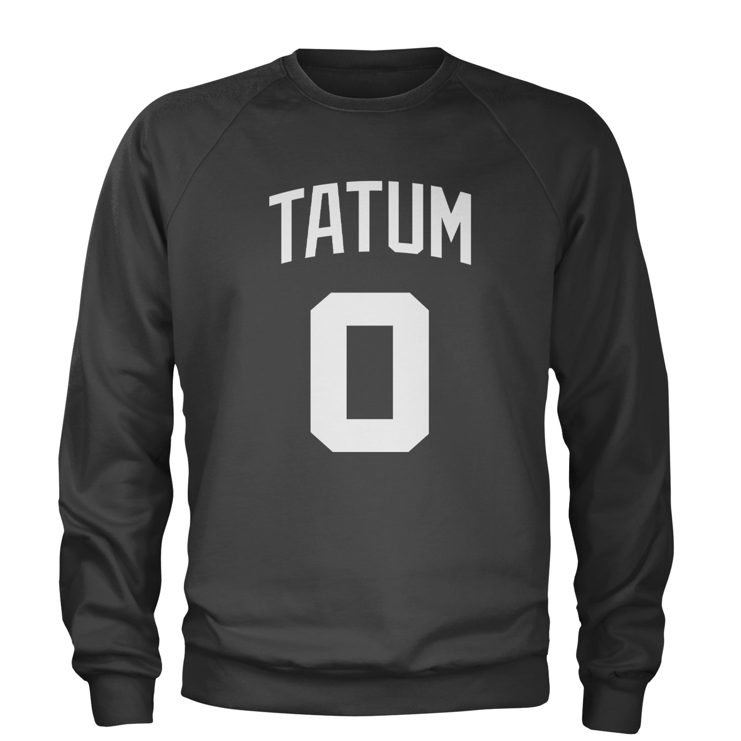 Tatum #0 Boston Basketball Adult Crewneck Sweatshirt Charcoal Grey