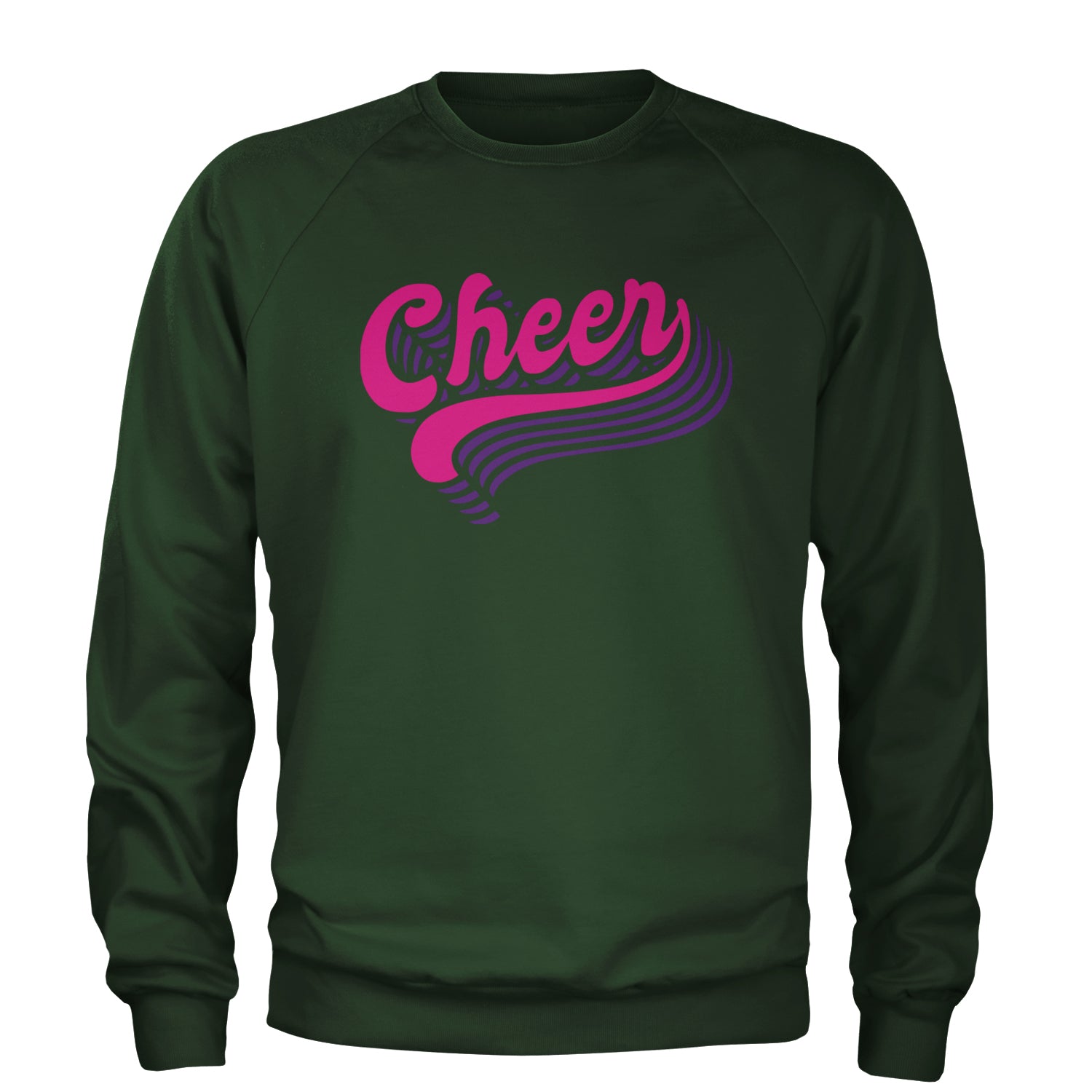 Cheer Pride Adult Crewneck Sweatshirt Forest Green