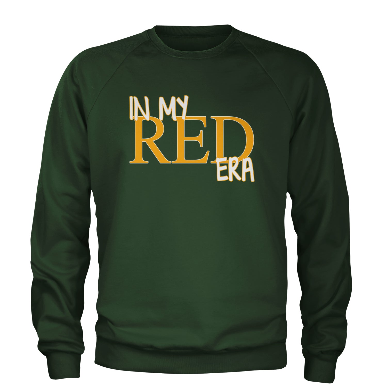 In My Red Era Kansas City Adult Crewneck Sweatshirt Forest Green