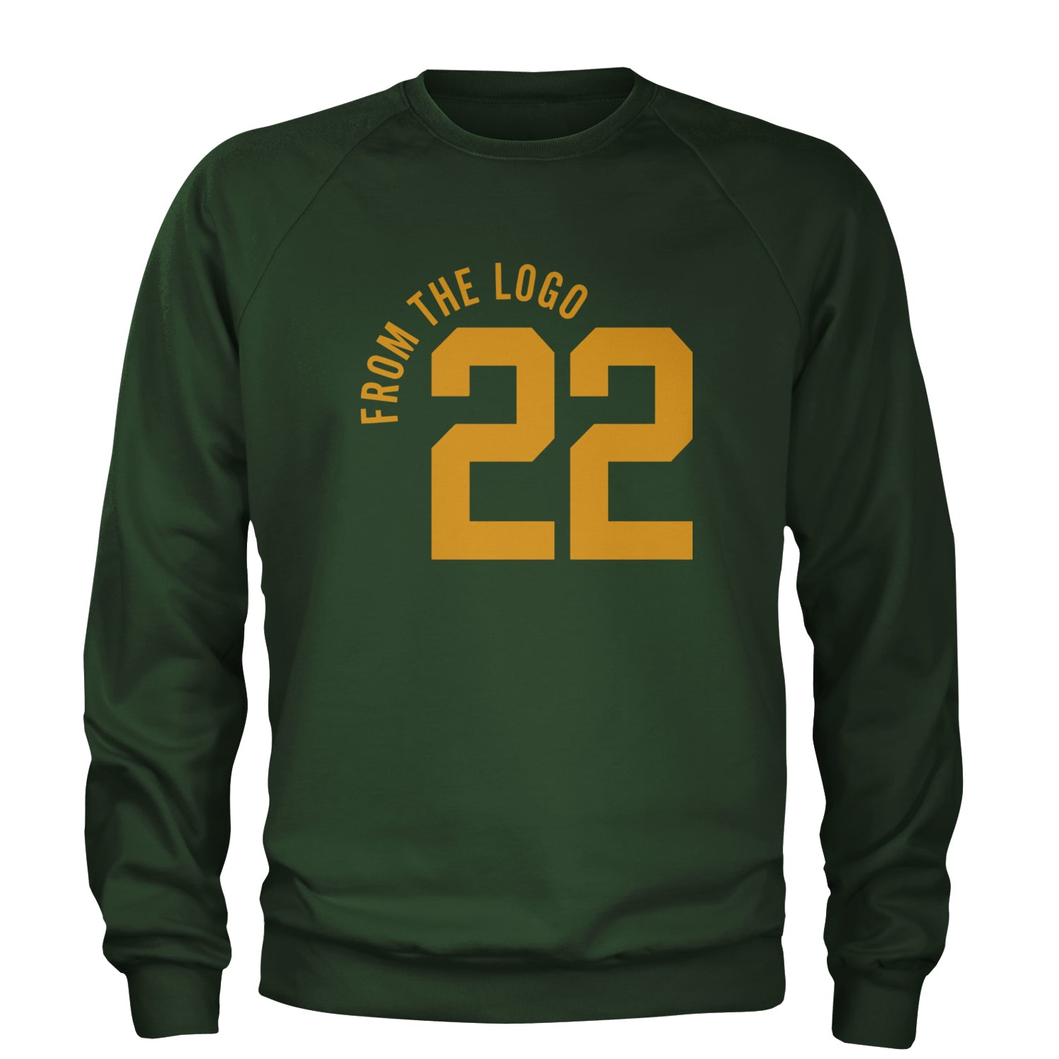 From The Logo #22 Basketball Adult Crewneck Sweatshirt Forest Green