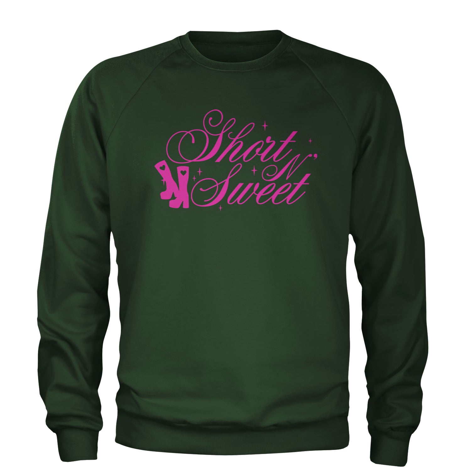 Boots Short N' Sweet Adult Crewneck Sweatshirt Forest Green