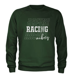 Racing Vibes Adult Crewneck Sweatshirt Forest Green