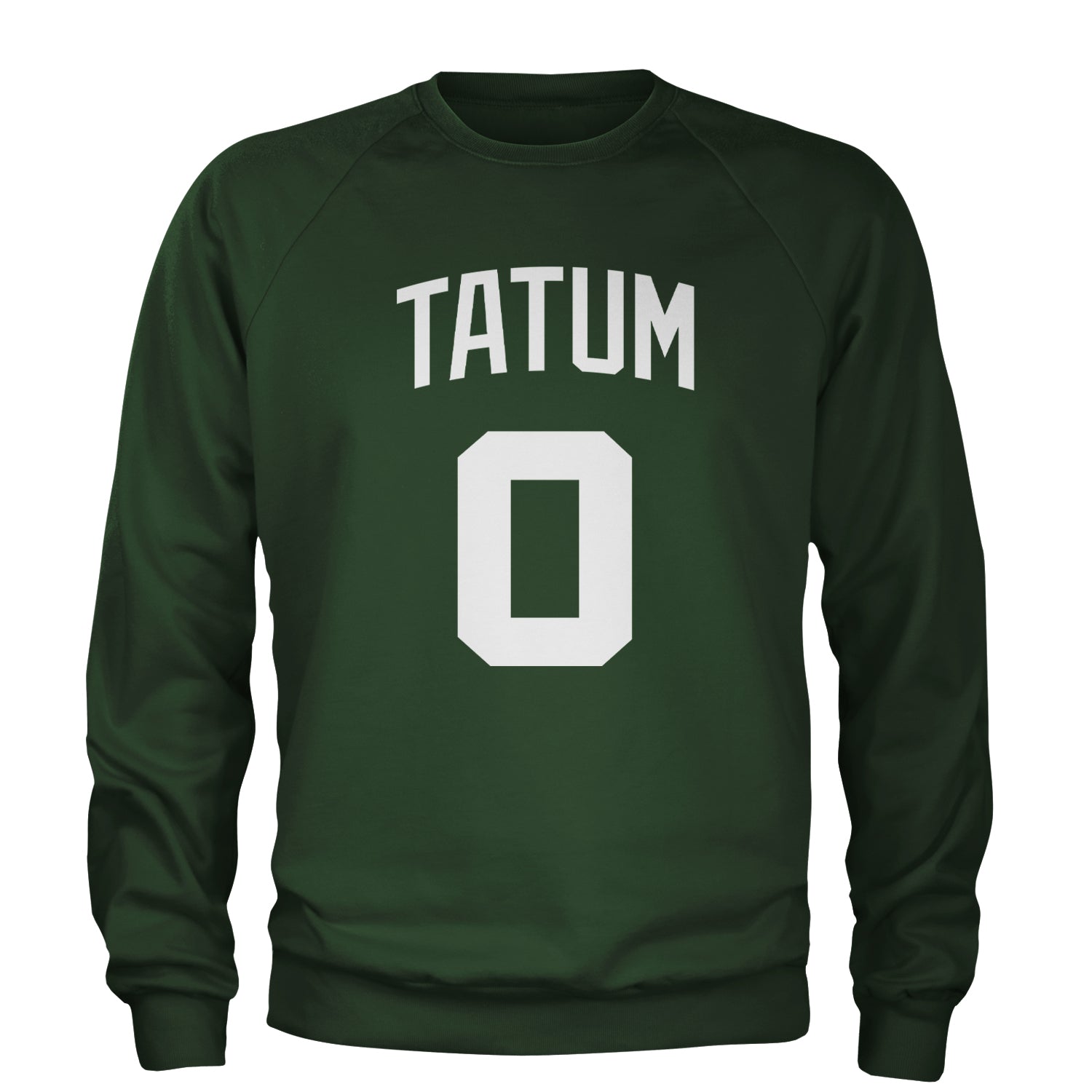 Tatum #0 Boston Basketball Adult Crewneck Sweatshirt Forest Green