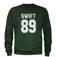 Swift 89 Birth Year Music Fan Era Poets Department Lover Adult Crewneck Sweatshirt Forest Green