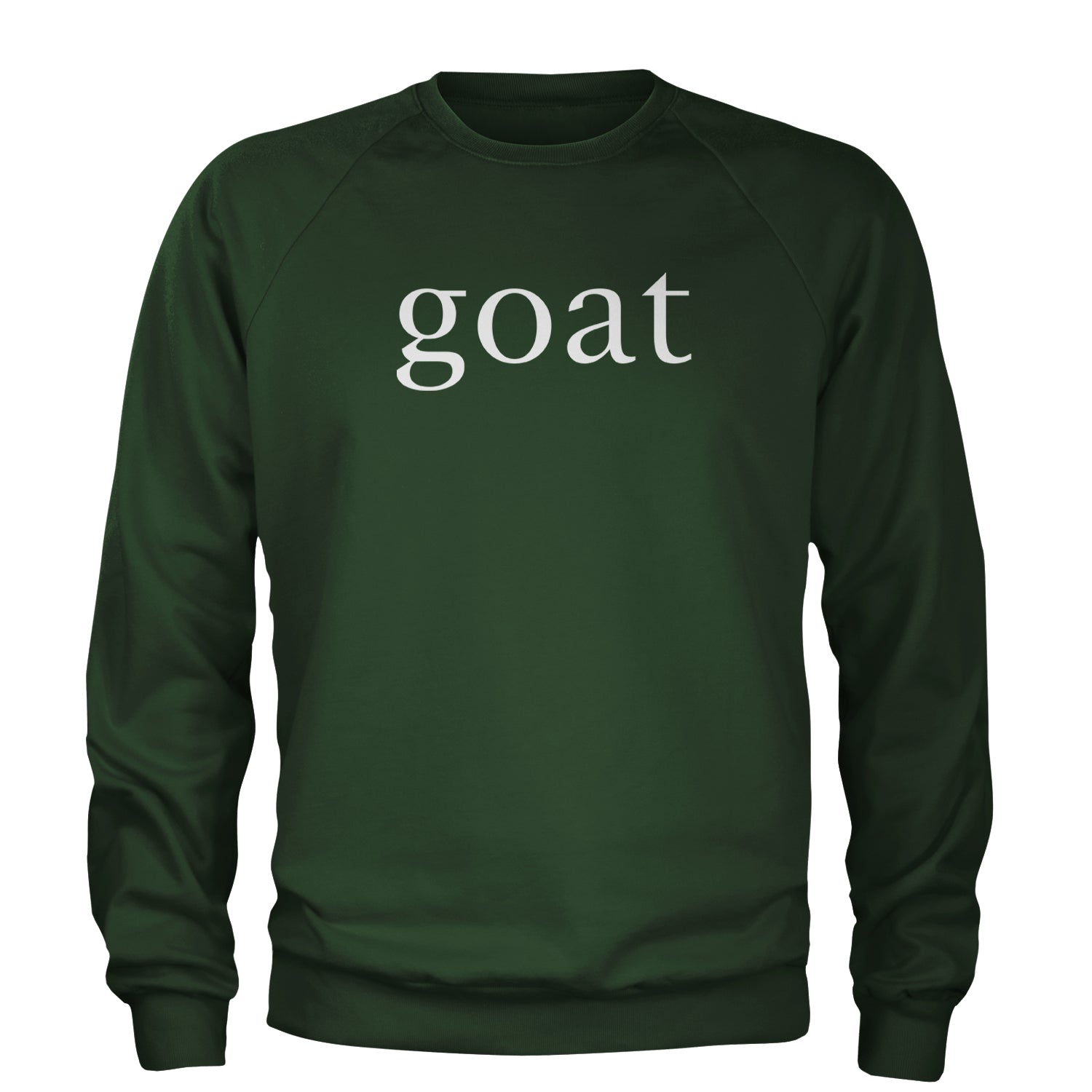 GOAT - Greatest Of All Time  Adult Crewneck Sweatshirt Forest Green