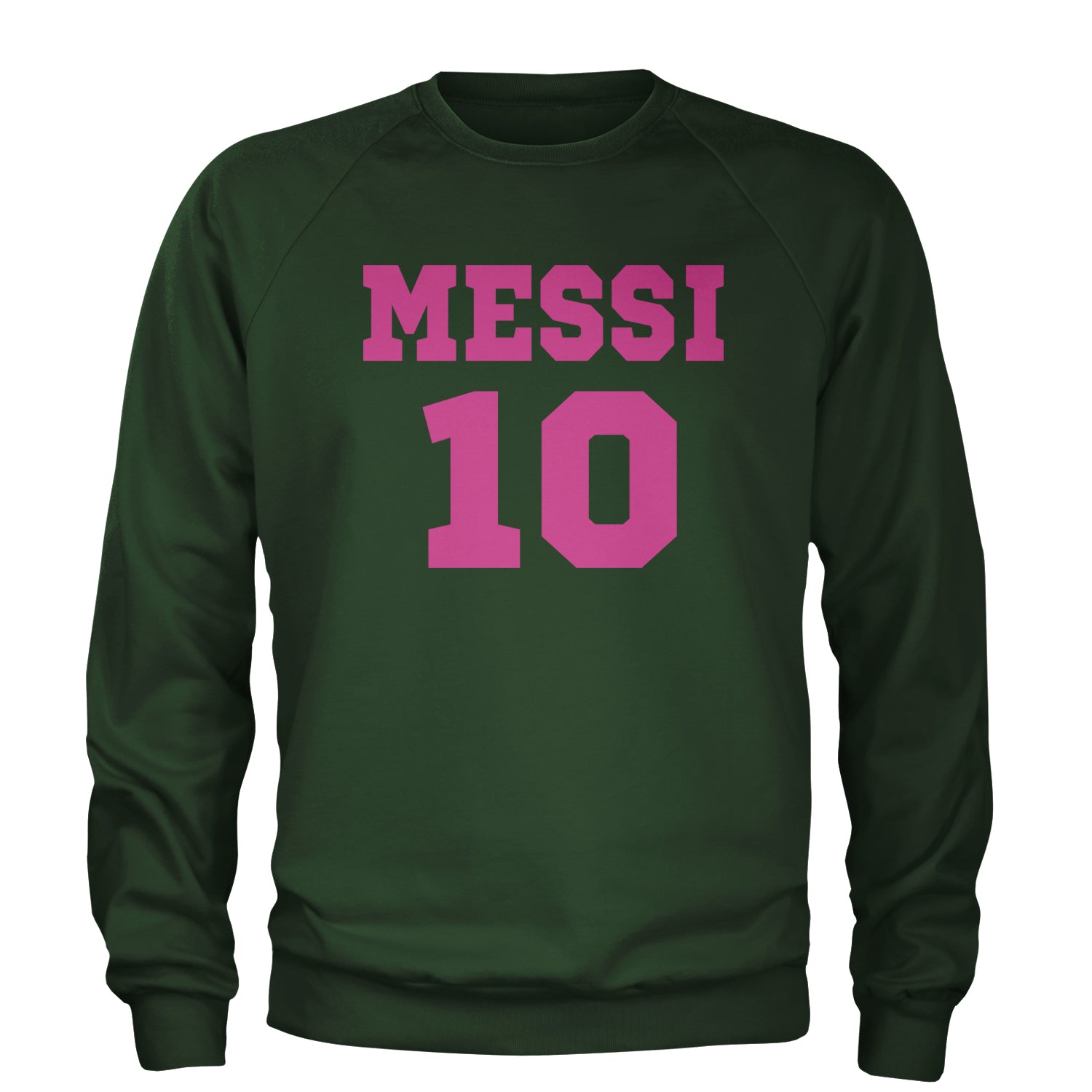 Messi World Soccer Futbol Messiami Adult Crewneck Sweatshirt Forest Green