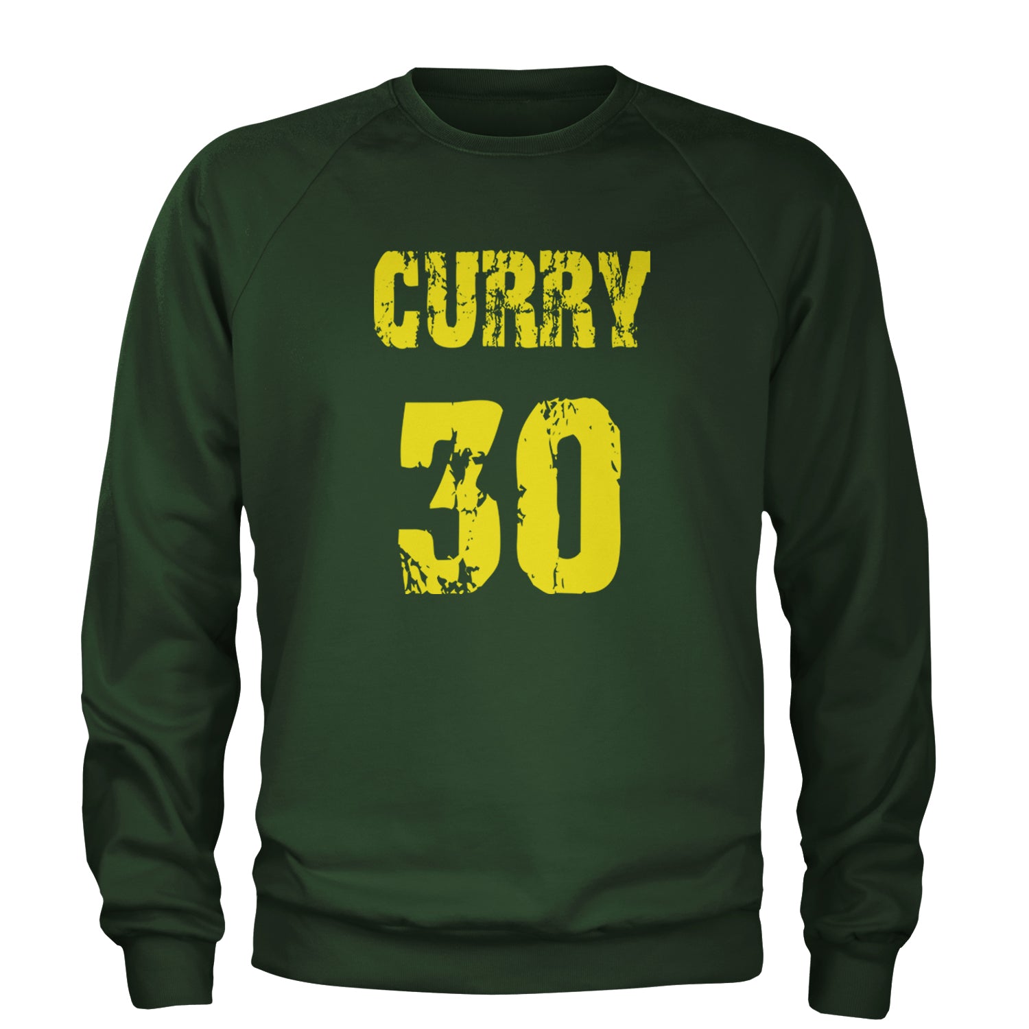 Curry #30 Adult Crewneck Sweatshirt Forest Green