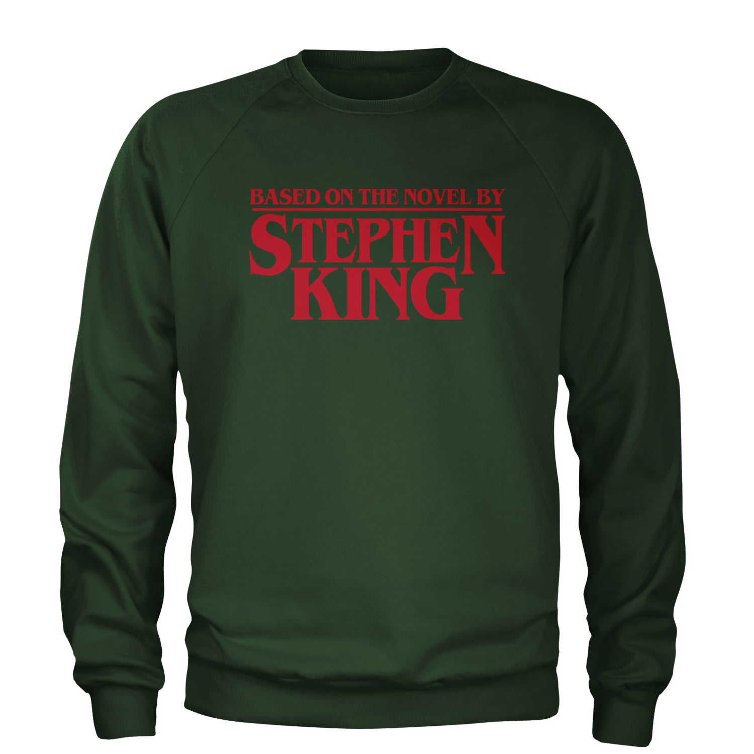 Based On The Novel By Stephen King Adult Crewneck Sweatshirt Forest Green