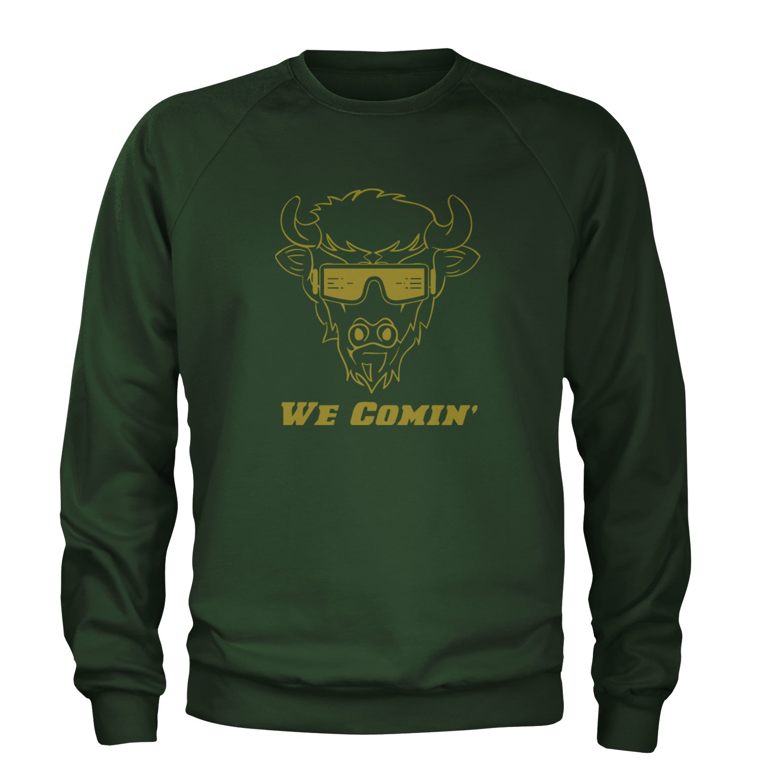 We Coming Coach Prime Colorado Adult Crewneck Sweatshirt Forest Green