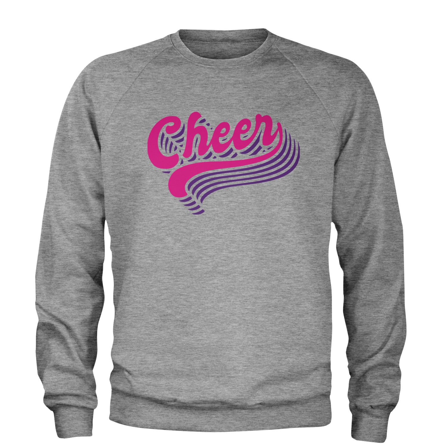 Cheer Pride Adult Crewneck Sweatshirt Heather Grey