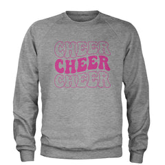 Cheer Cheer Cheer Adult Crewneck Sweatshirt Heather Grey