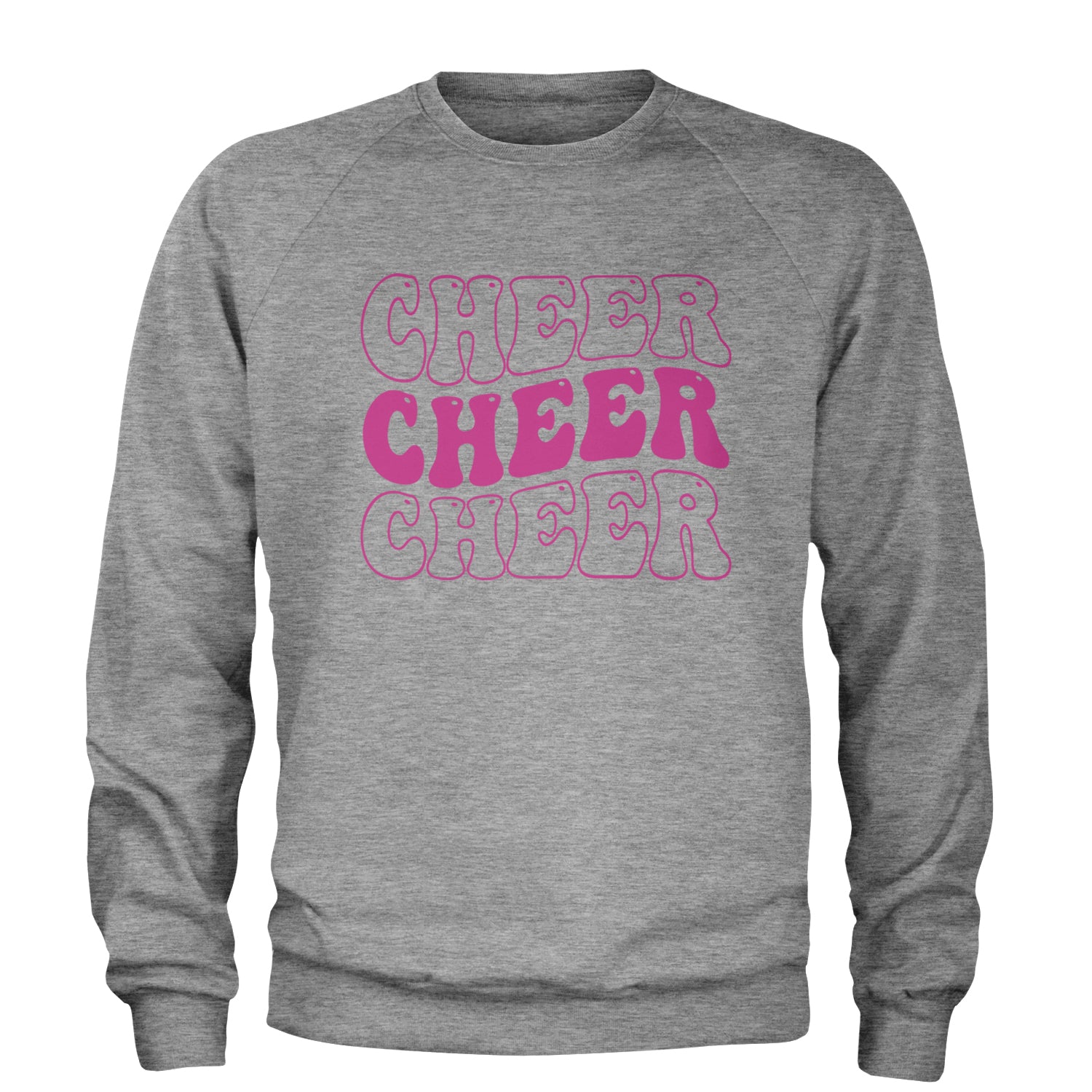 Cheer Cheer Cheer Adult Crewneck Sweatshirt Heather Grey