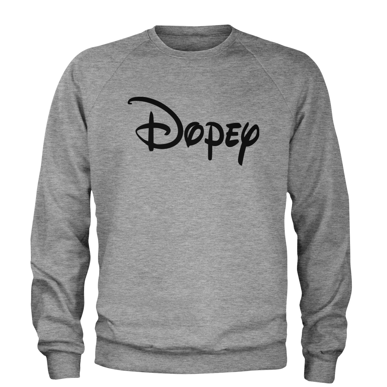 Dopey - 7 Dwarfs Costume Adult Crewneck Sweatshirt Heather Grey