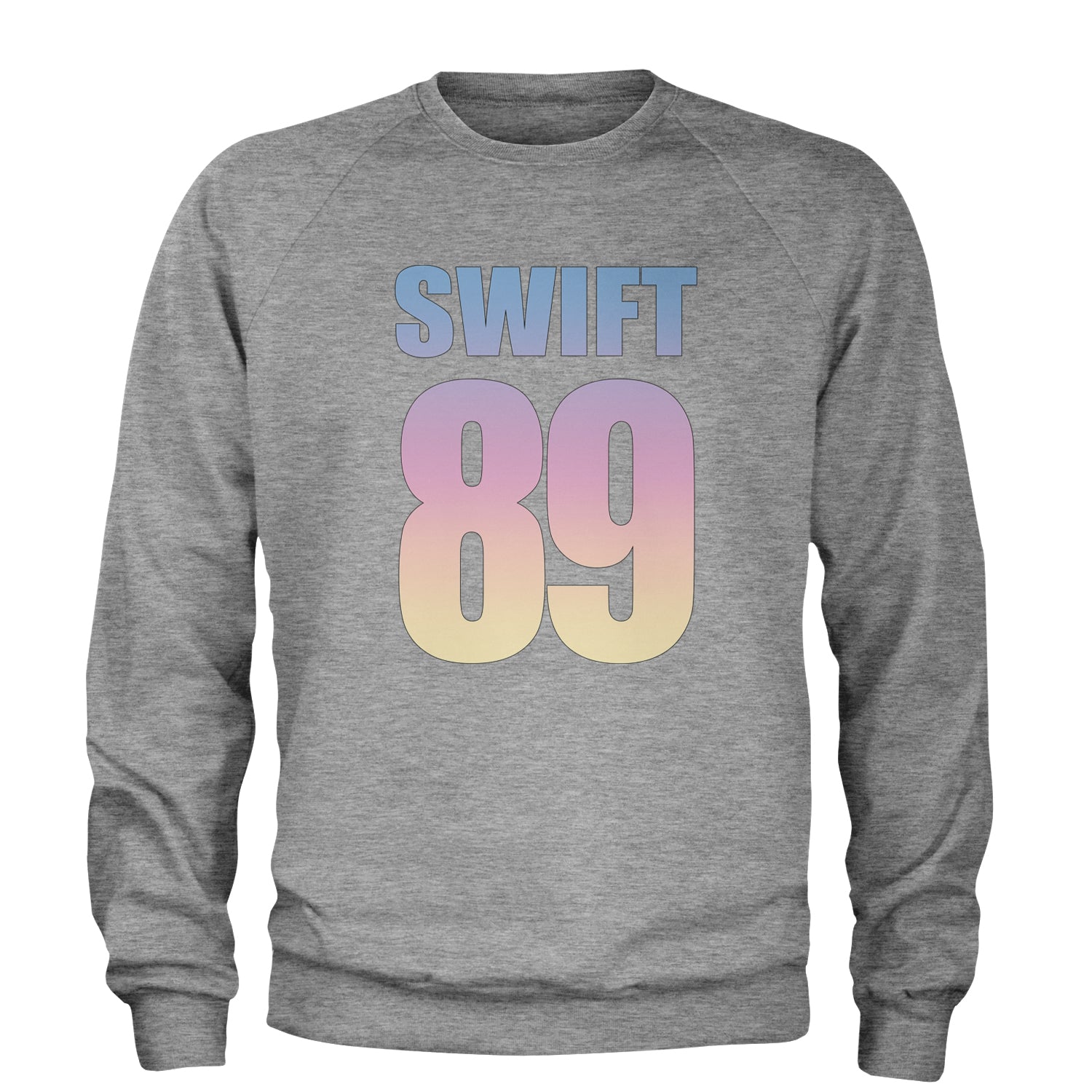 Lover Era Swift 89 Birth Year Music Fan TTPD Adult Crewneck Sweatshirt Heather Grey