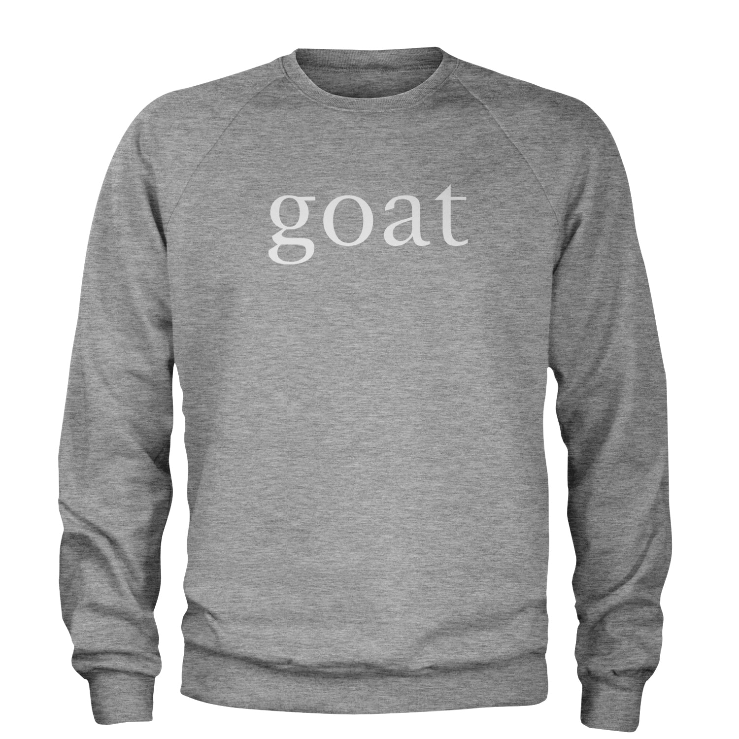 GOAT - Greatest Of All Time  Adult Crewneck Sweatshirt Heather Grey