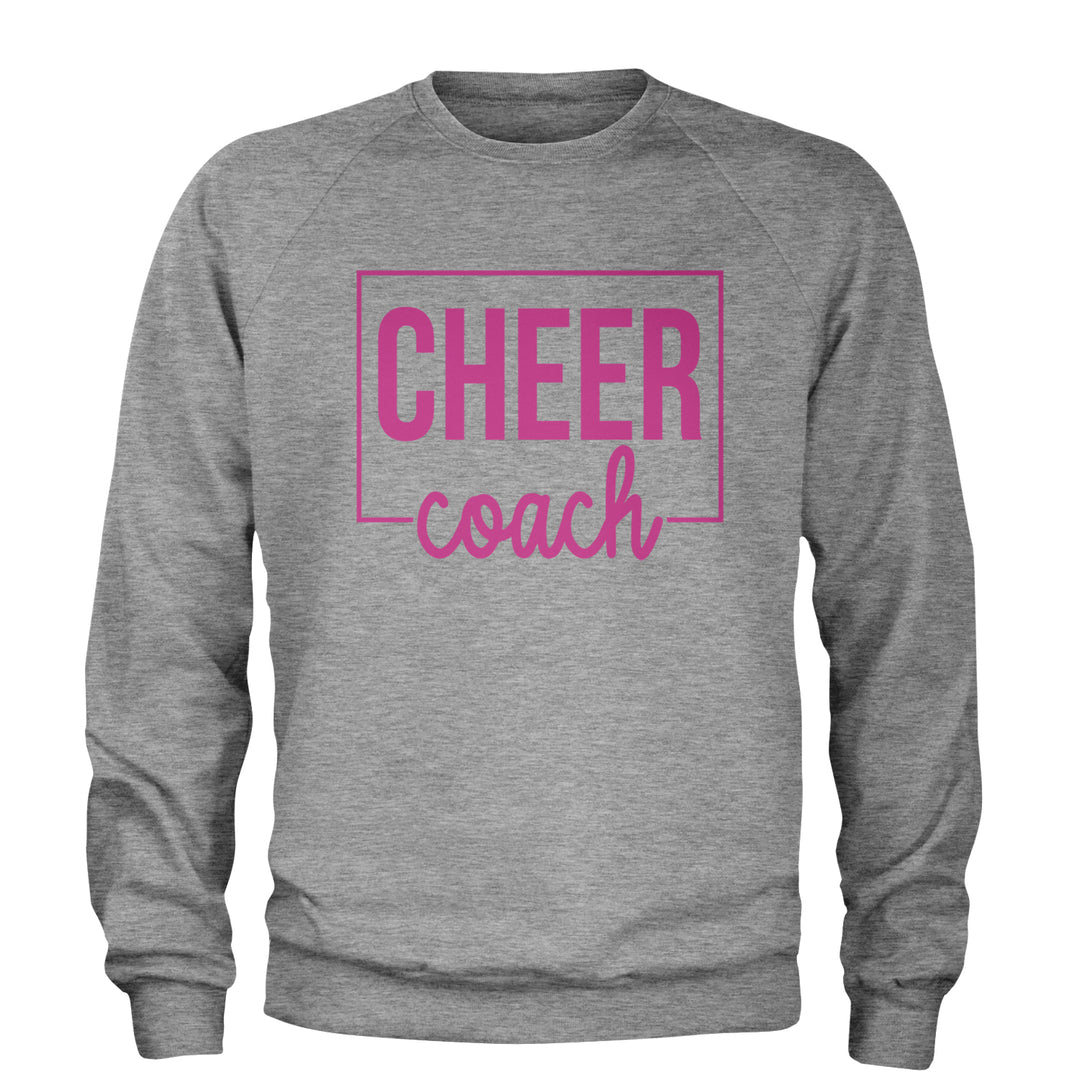 Cheer Coach Cheerleader Adult Crewneck Sweatshirt Heather Grey