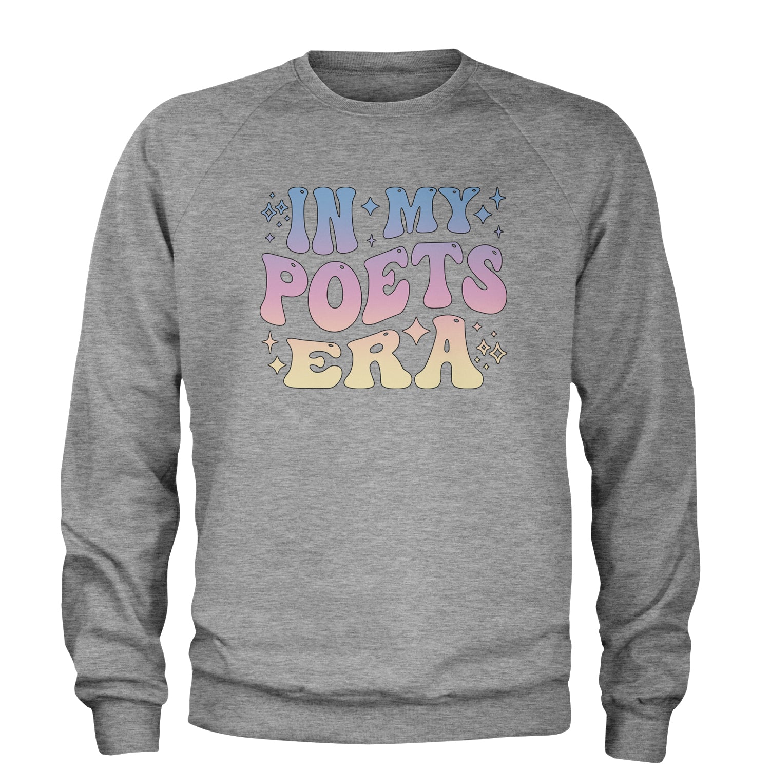 In My Poet Era Tie Dye TTPD Music Adult Crewneck Sweatshirt Heather Grey