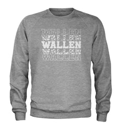 Wallen Country Music Western Adult Crewneck Sweatshirt Heather Grey
