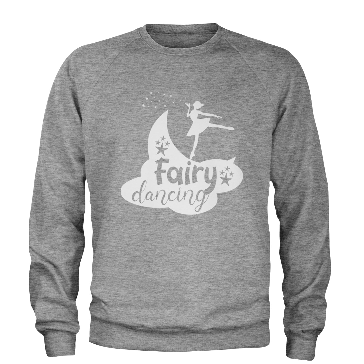 Fairy Dancing Adult Crewneck Sweatshirt Heather Grey