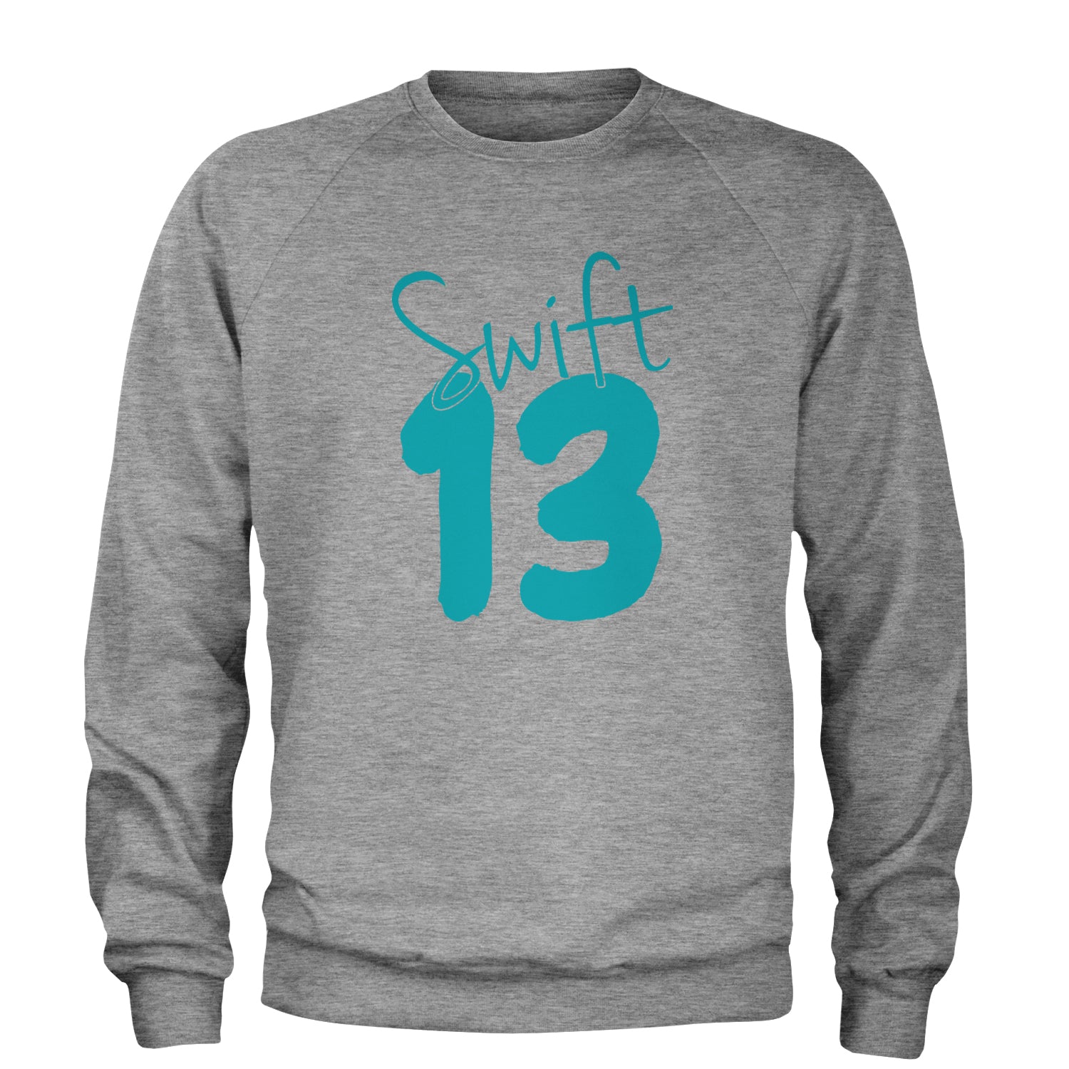 13 Swift 13 Lucky Number Era TTPD Adult Crewneck Sweatshirt Heather Grey