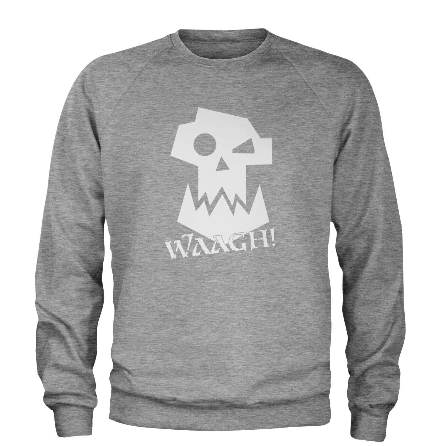 Ork Miniature Tabletop Wargaming Waagh Adult Crewneck Sweatshirt Heather Grey