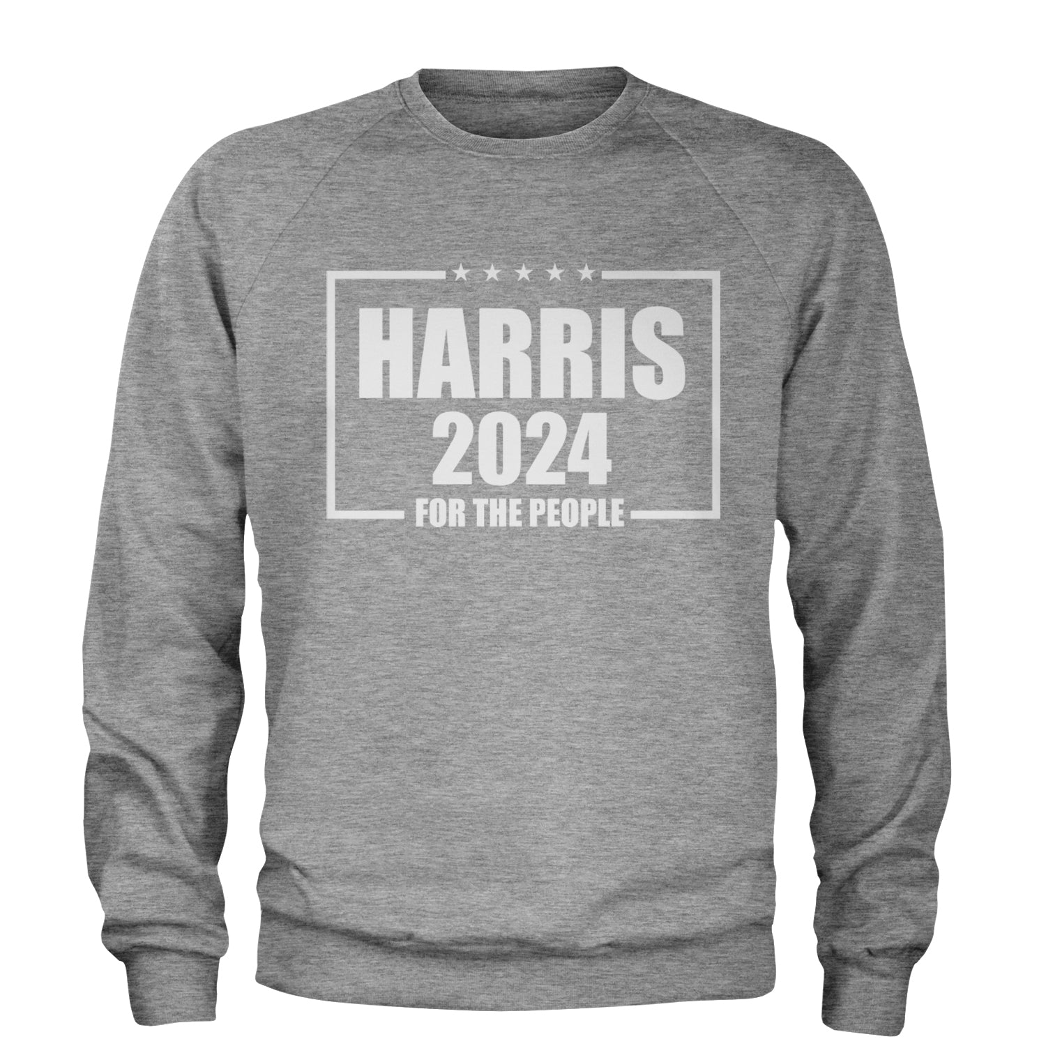 Harris 2024 - Vote For Kamala For President Adult Crewneck Sweatshirt Heather Grey