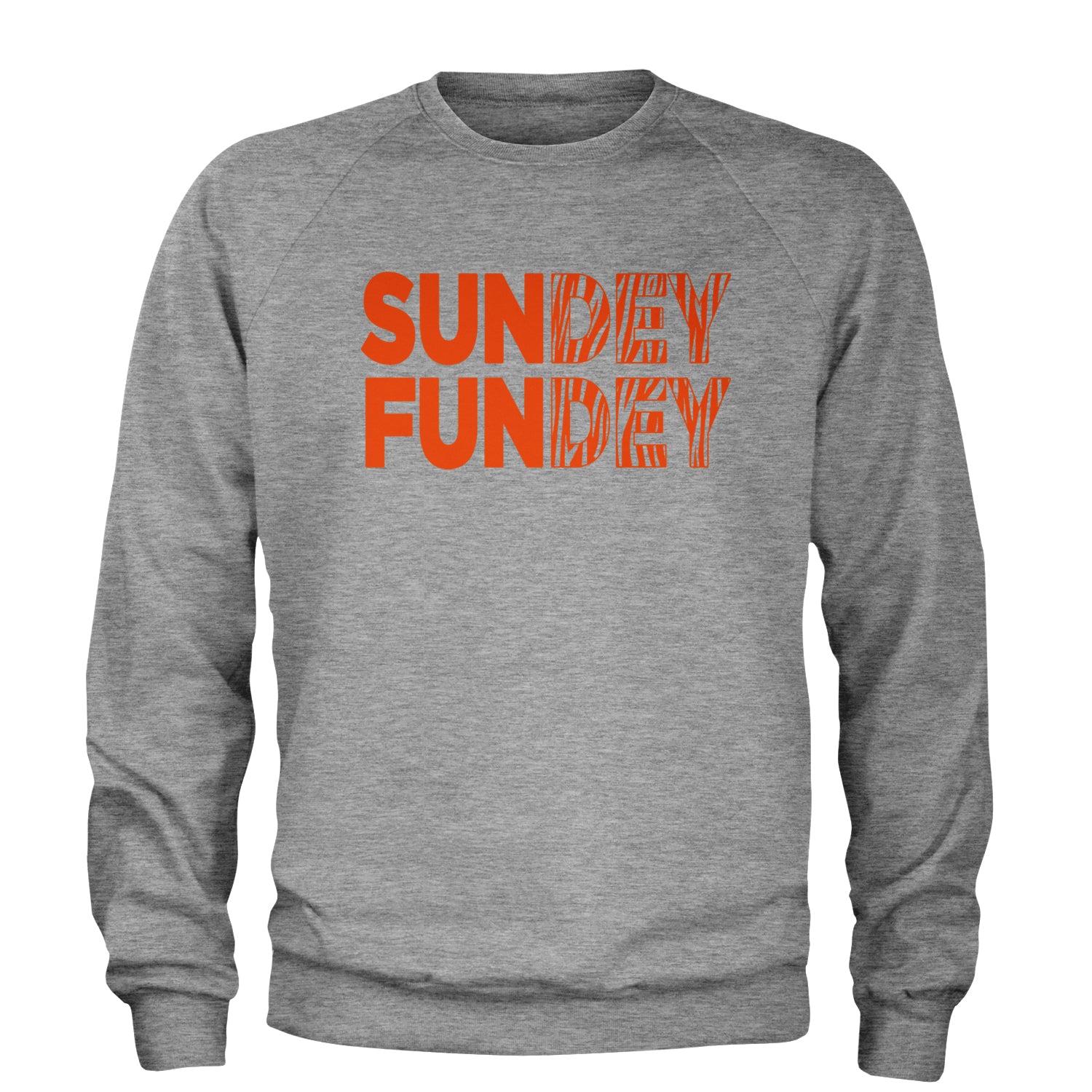 SunDEY FunDEY Sunday FundayAdult Crewneck Sweatshirt Heather Grey