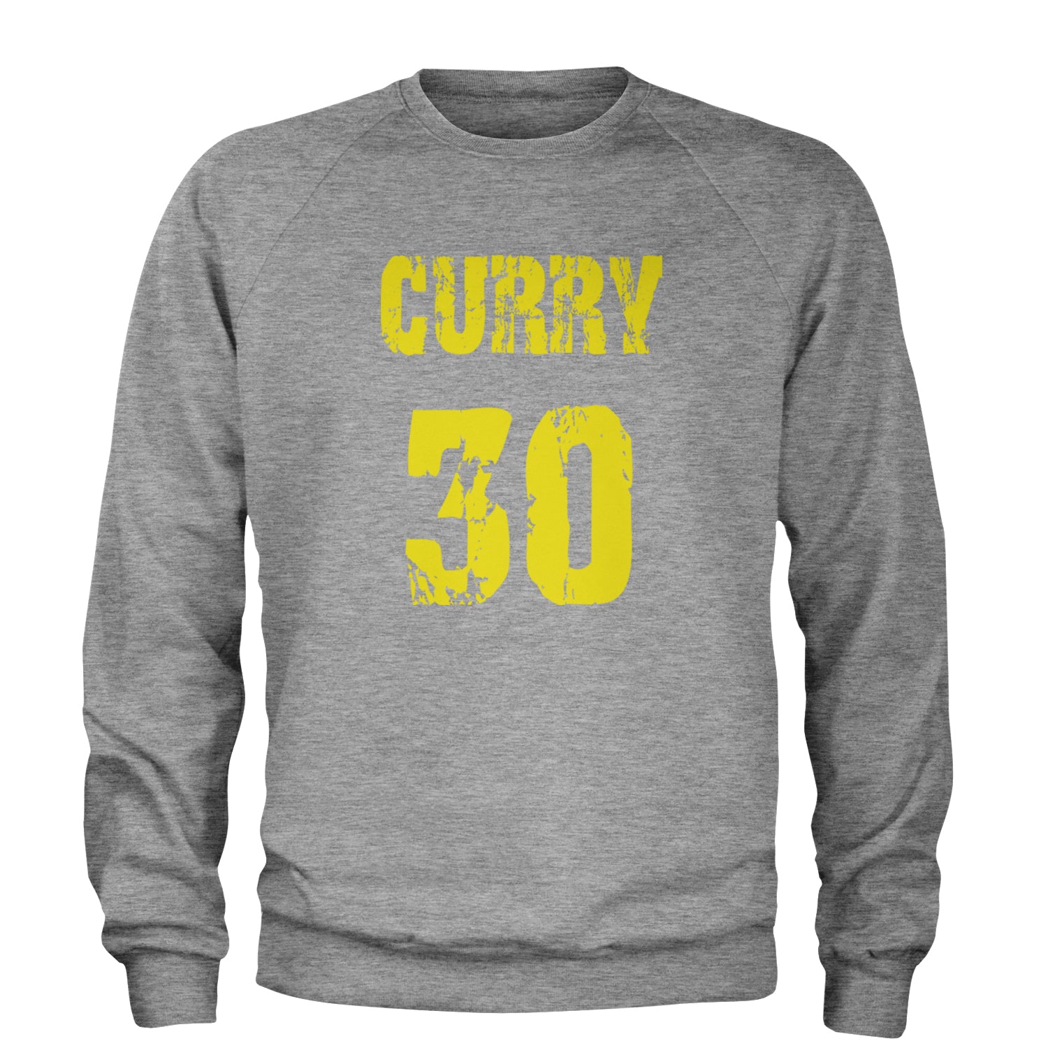 Curry #30 Adult Crewneck Sweatshirt Heather Grey