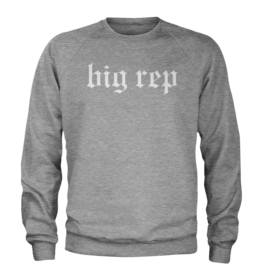 Big Rep Reputation Music Lover Gift Fan Favorite Adult Crewneck Sweatshirt Heather Grey