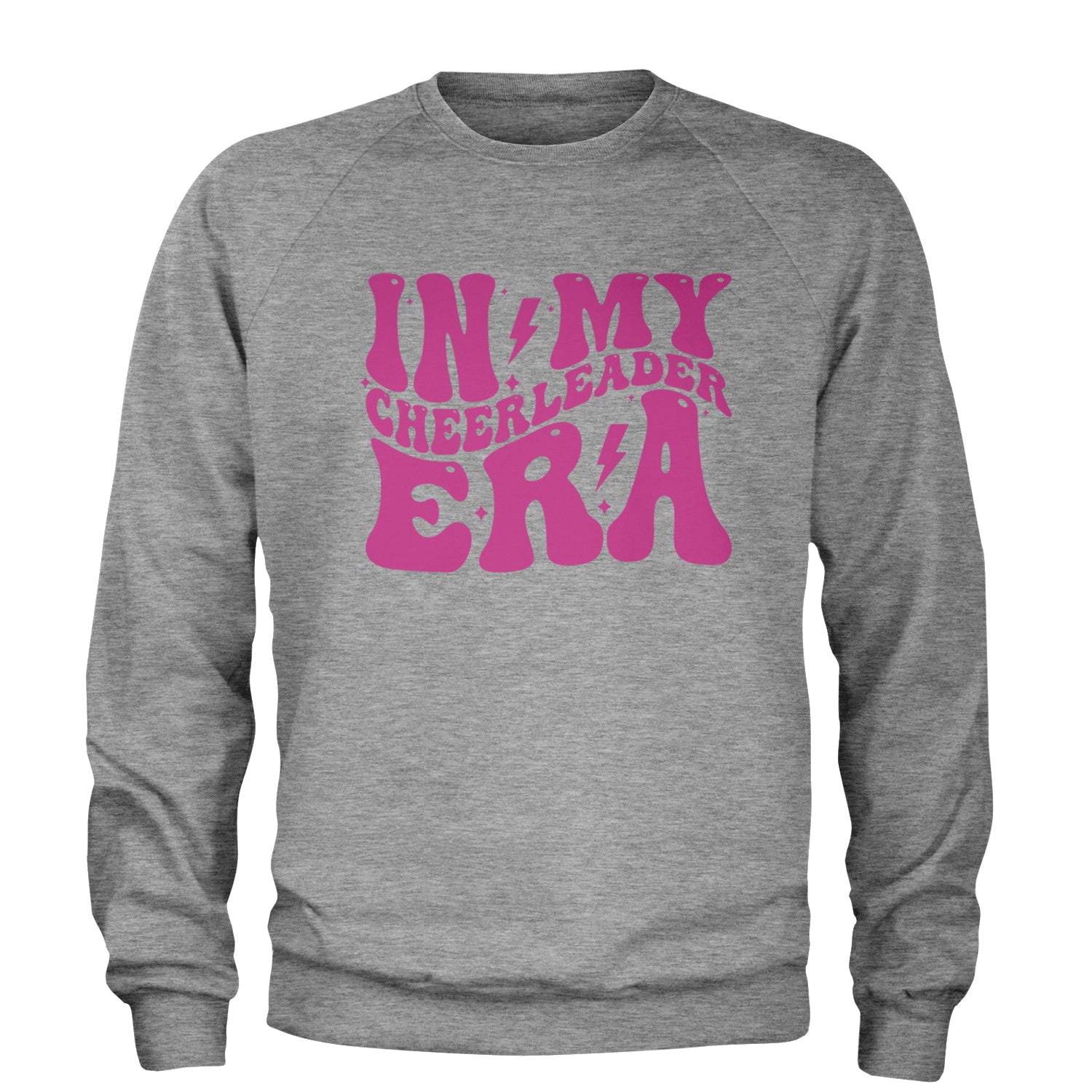 In My Cheerleader Era Adult Crewneck Sweatshirt Heather Grey