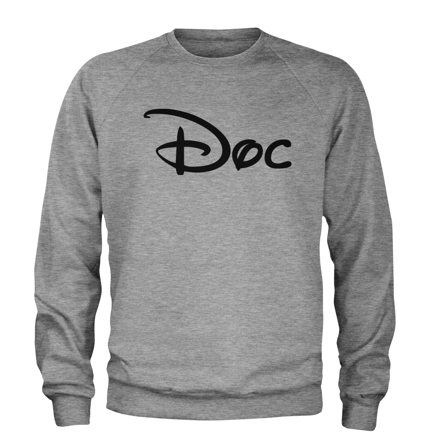 Doc - 7 Dwarfs Costume Adult Crewneck Sweatshirt Heather Grey