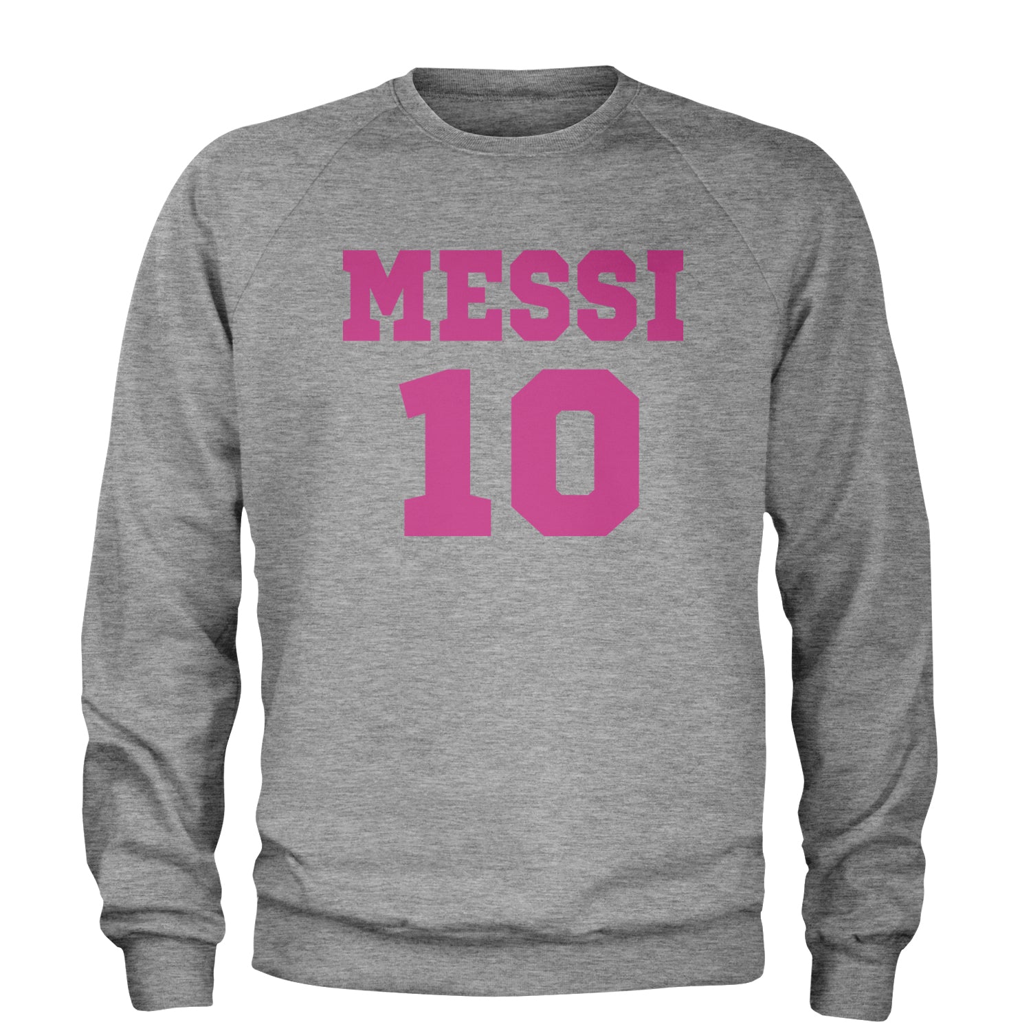 Messi World Soccer Futbol Messiami Adult Crewneck Sweatshirt Heather Grey