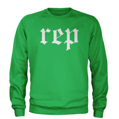 REP Reputation Eras Music Lover Gift Fan Favorite Adult Crewneck Sweatshirt Kelly Green
