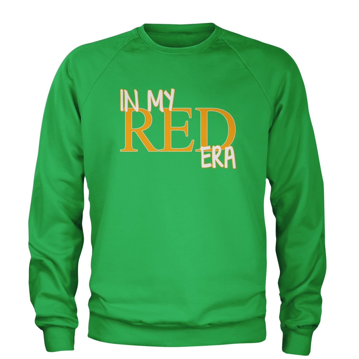 In My Red Era Kansas City Adult Crewneck Sweatshirt Kelly Green