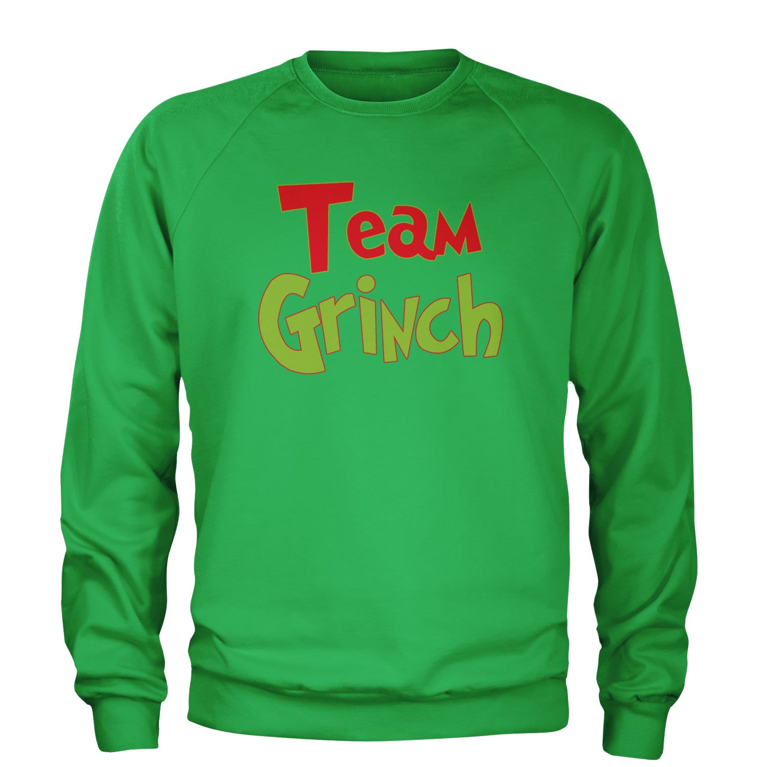 Team Gr-nch Jolly Grinchmas Merry Christmas Adult Crewneck Sweatshirt Kelly Green