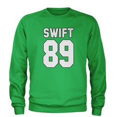 Swift 89 Birth Year Music Fan Era Poets Department Lover Adult Crewneck Sweatshirt Kelly Green