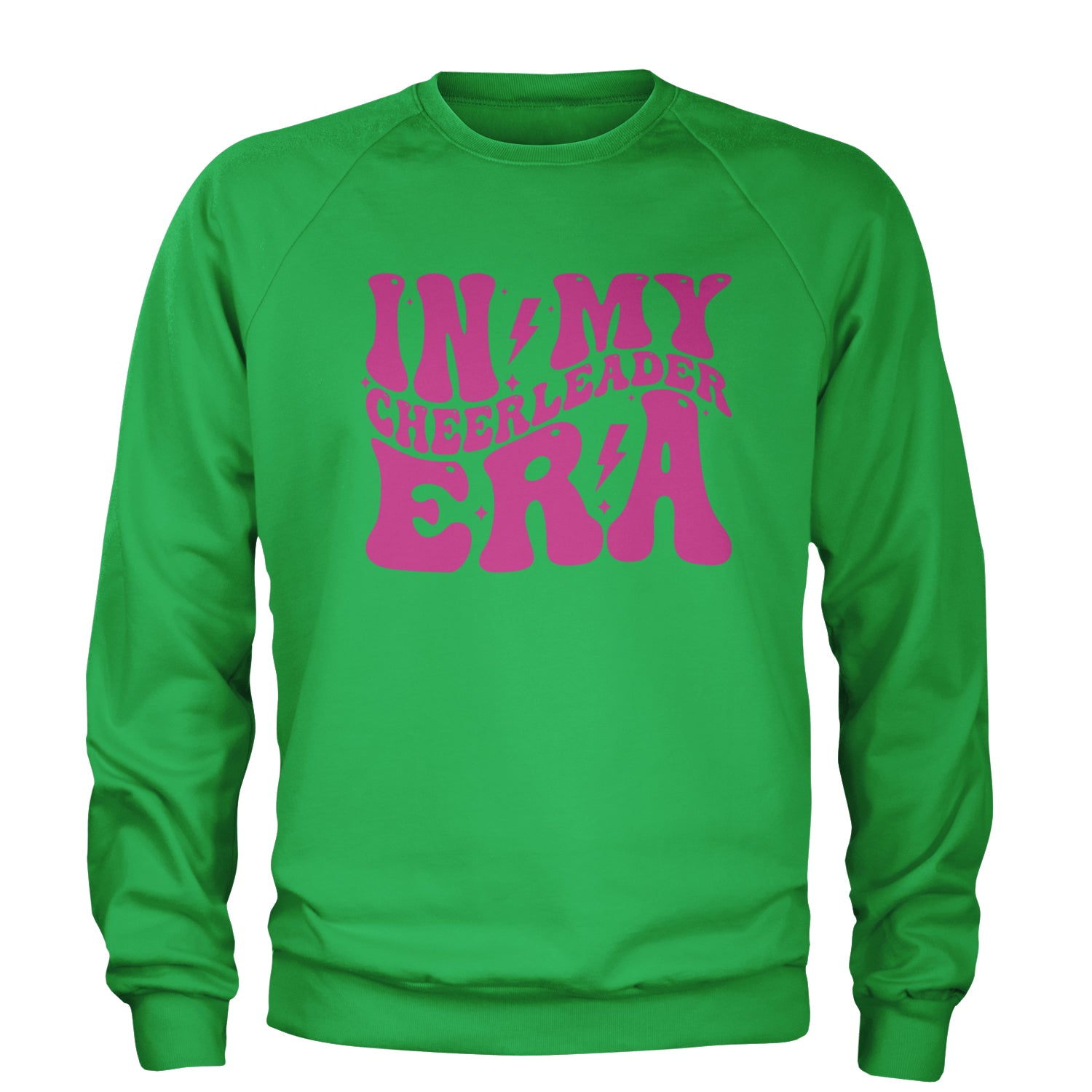 In My Cheerleader Era Adult Crewneck Sweatshirt Kelly Green