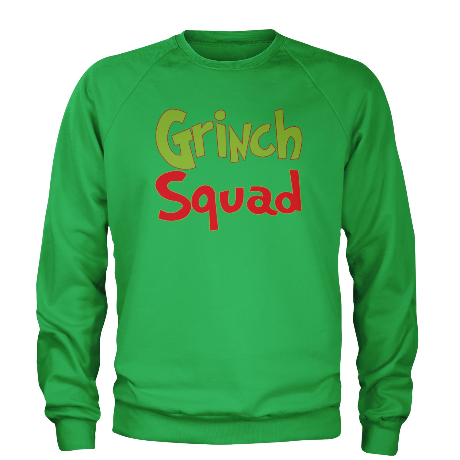 Gr-nch Squad Jolly Grinchmas Merry Christmas Adult Crewneck Sweatshirt Kelly Green