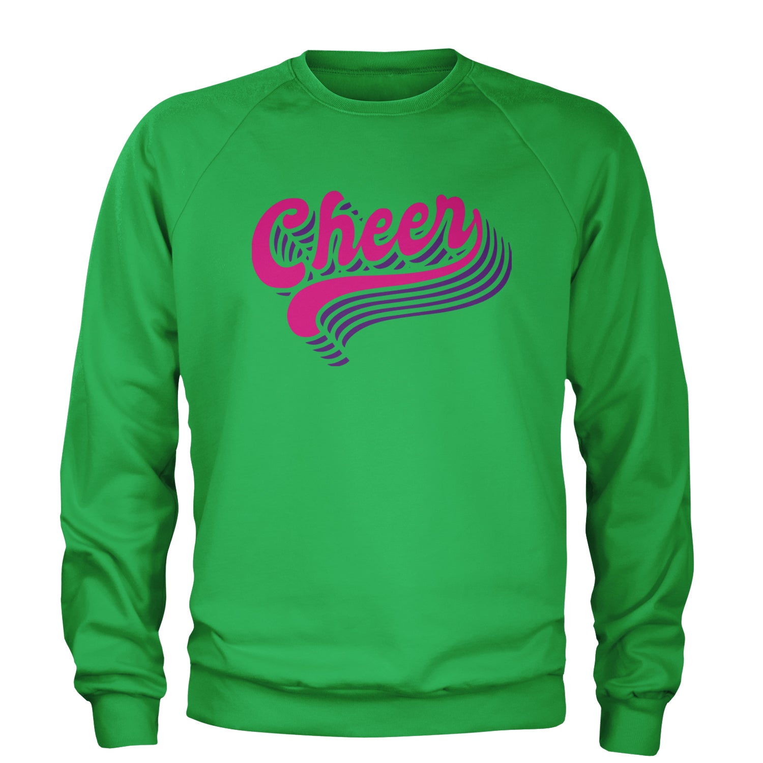 Cheer Pride Adult Crewneck Sweatshirt Kelly Green