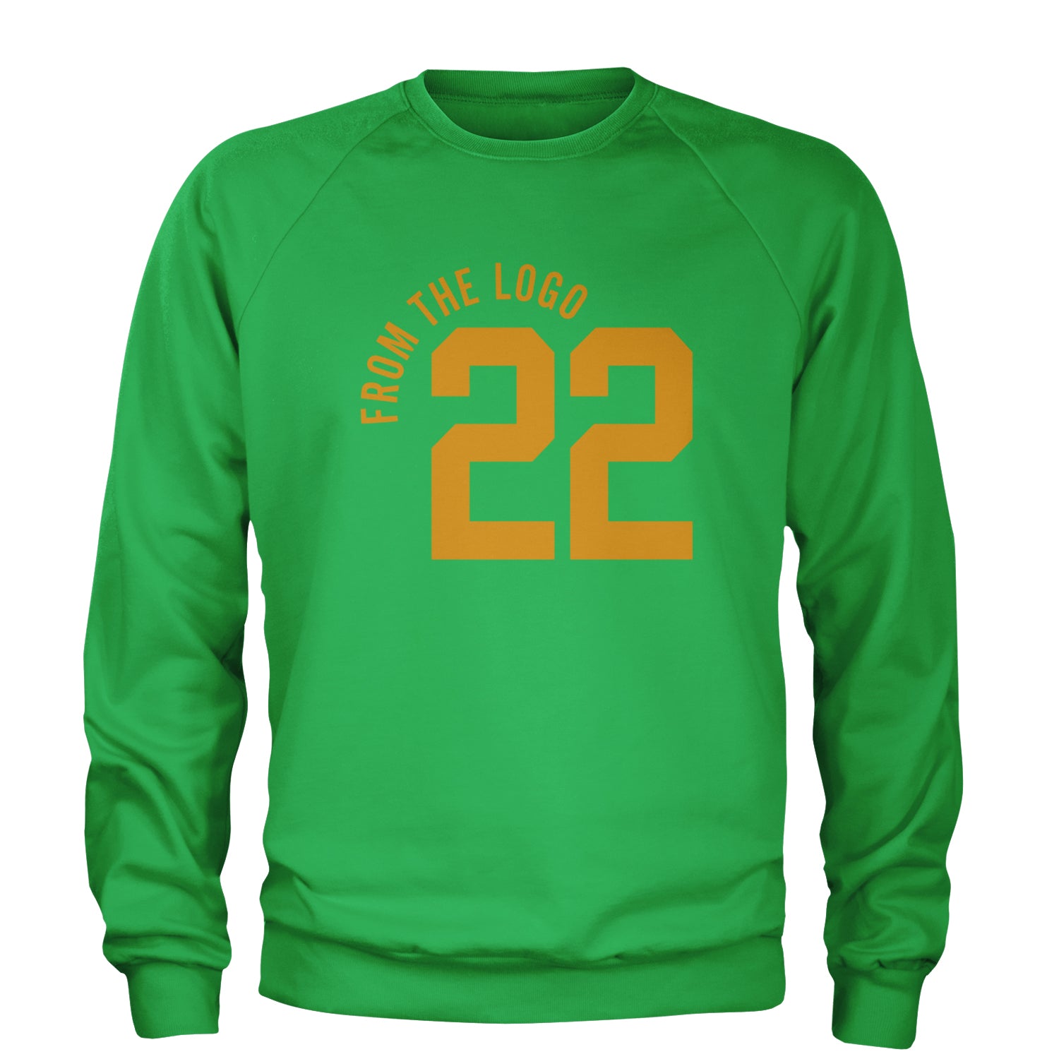 From The Logo #22 Basketball Adult Crewneck Sweatshirt Kelly Green