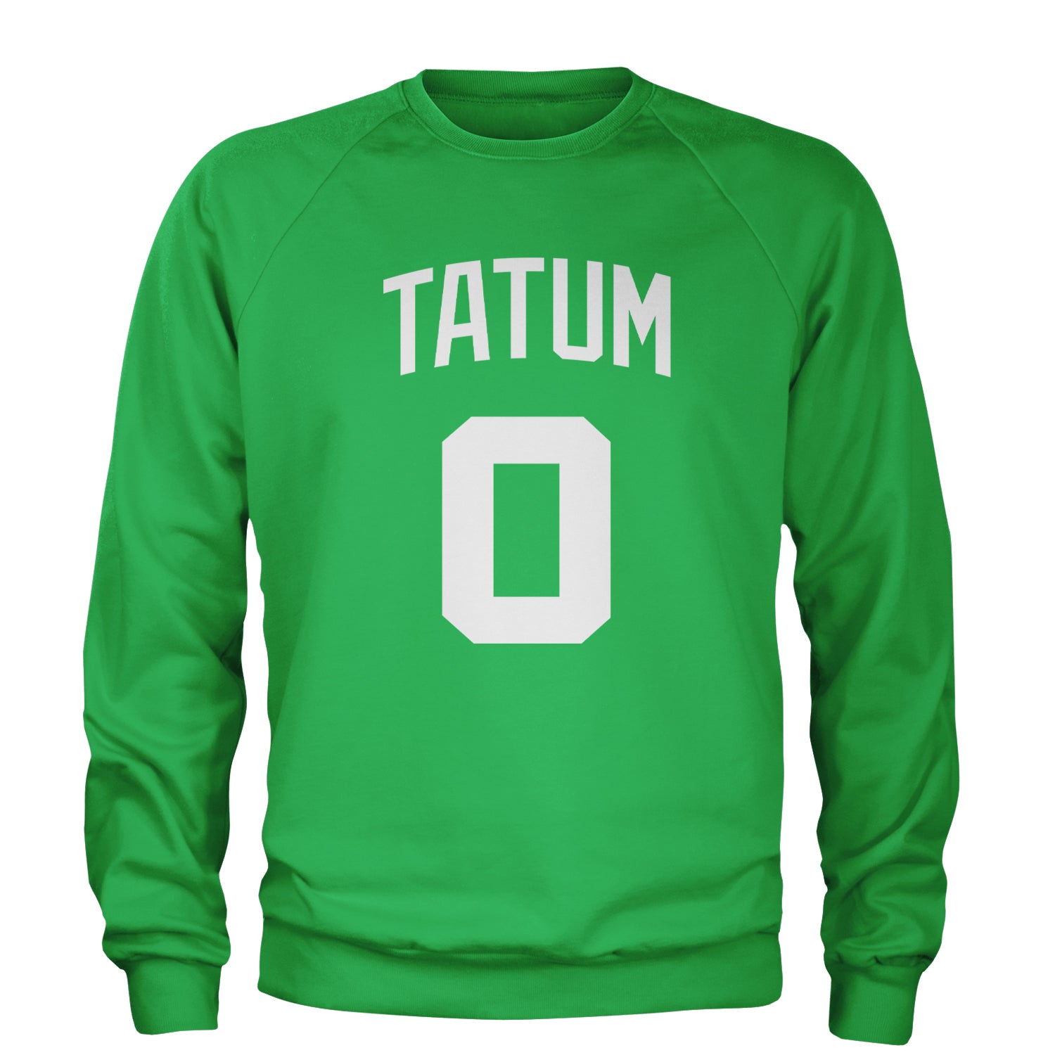 Tatum #0 Boston Basketball Adult Crewneck Sweatshirt Kelly Green