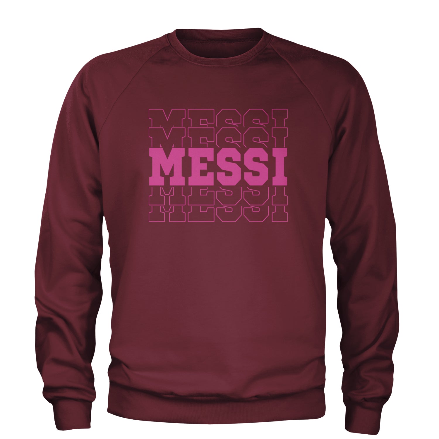 Messi Miami Futbol Adult Crewneck Sweatshirt Maroon