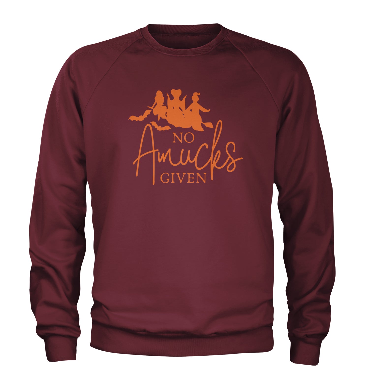 No Amucks Given Hocus Pocus Adult Crewneck Sweatshirt Maroon