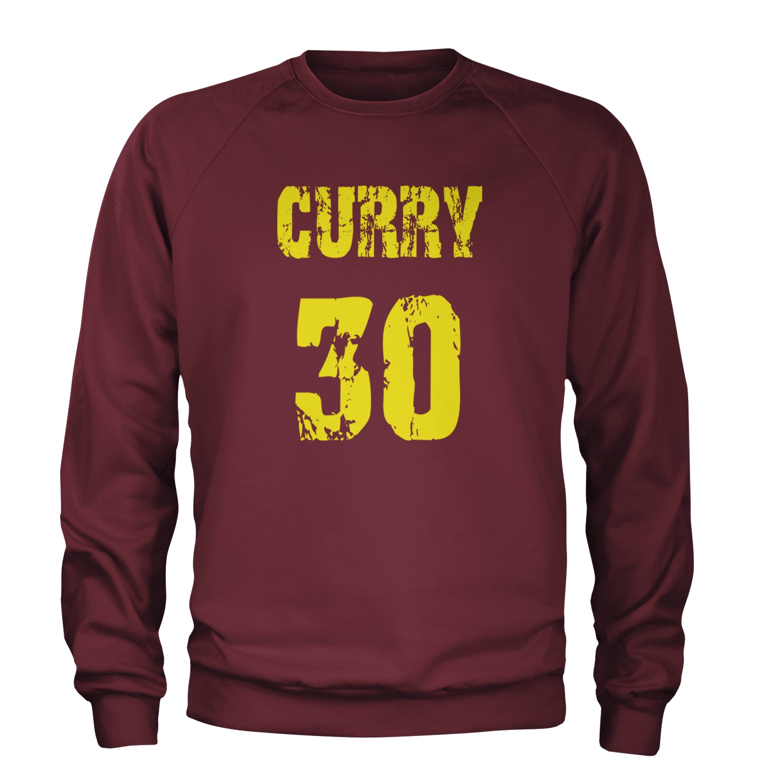 Curry #30 Adult Crewneck Sweatshirt Maroon