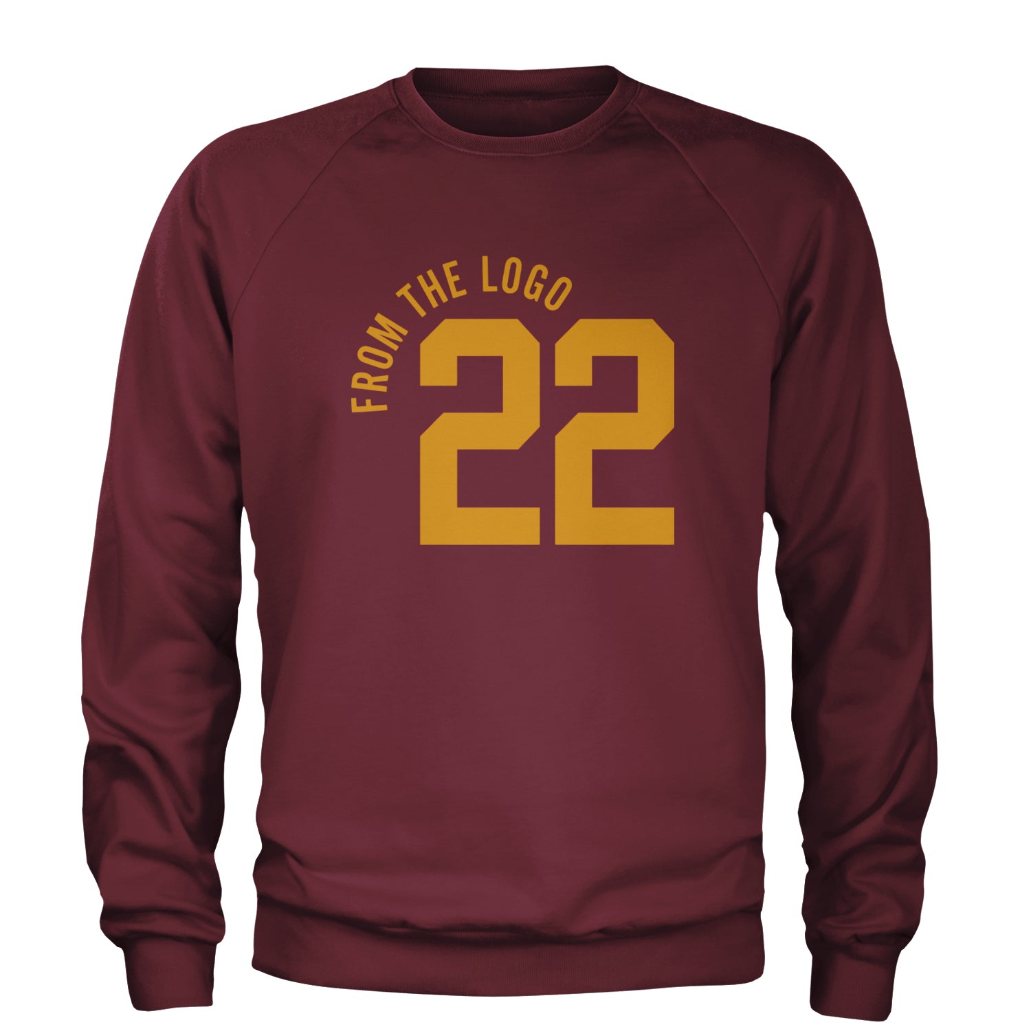 From The Logo #22 Basketball Adult Crewneck Sweatshirt Maroon