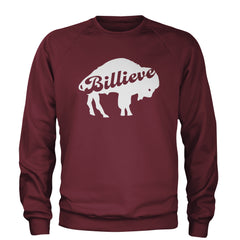 Billieve Bills Mafia Adult Crewneck Sweatshirt Maroon