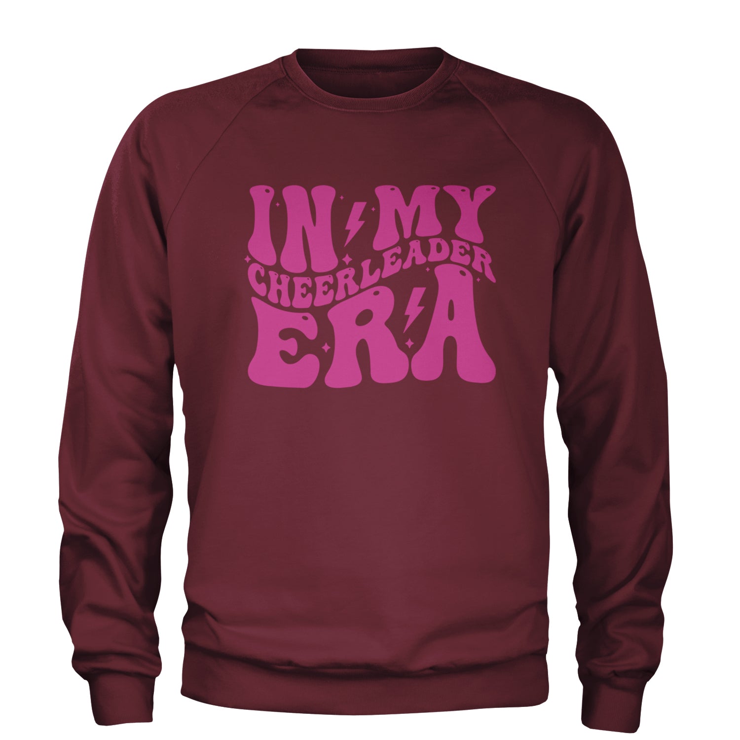 In My Cheerleader Era Adult Crewneck Sweatshirt Maroon