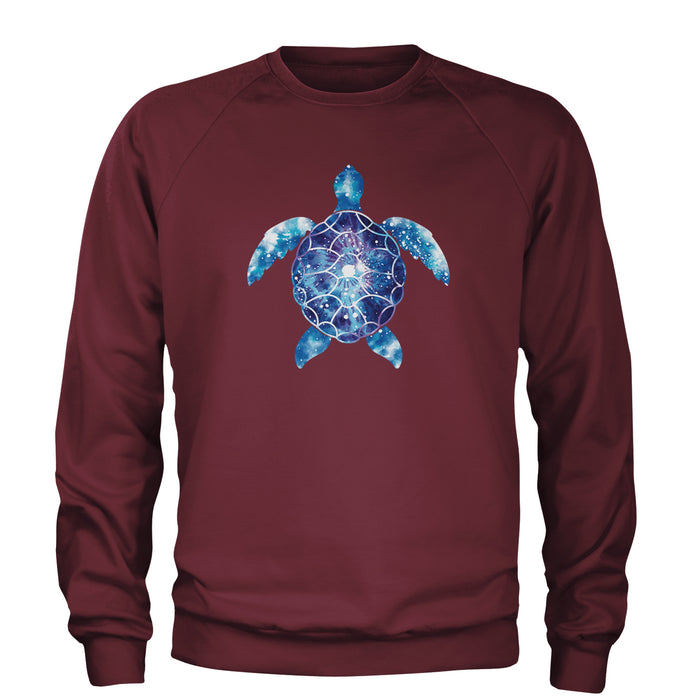 Ocean Aura Tie-Dye Sea Turtle Adult Crewneck Sweatshirt