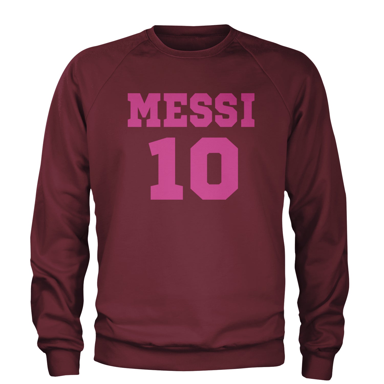 Messi World Soccer Futbol Messiami Adult Crewneck Sweatshirt Maroon